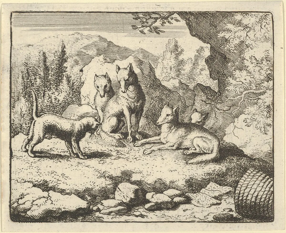The Cat Calls Renard to Appear before the Tribunal from Hendrick van Alcmar's Renard The Fox — Allart van Everdingen