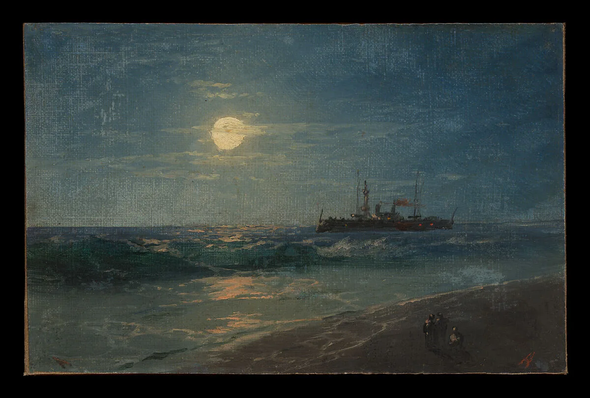Ship by Moonlight — Ivan Konstantinovich Aivazovsky (Hovhannes Aivazian)