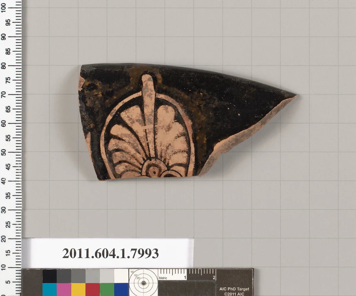 Terracotta fragment of a kylix (drinking cup) — Unknown