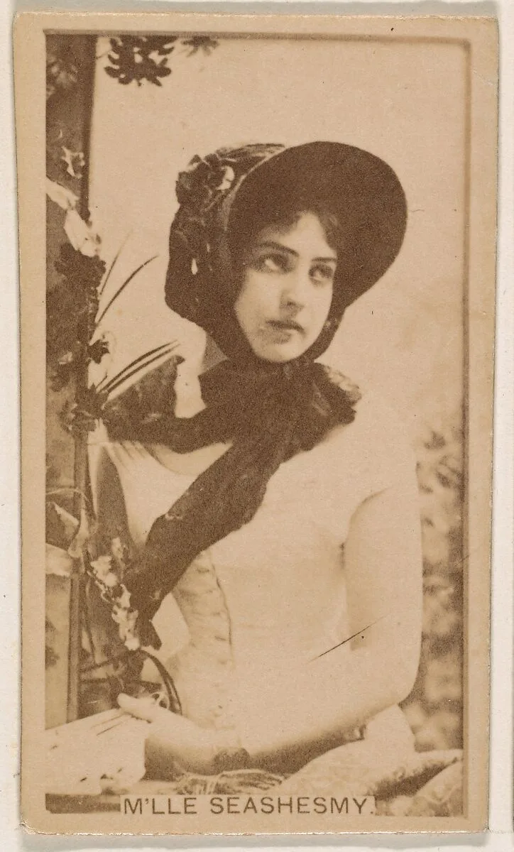 M'lle Seashesmy, from the Actresses series (N245) issued by Kinney Brothers to promote Sweet Caporal Cigarettes — Kinney Brothers Tobacco Company