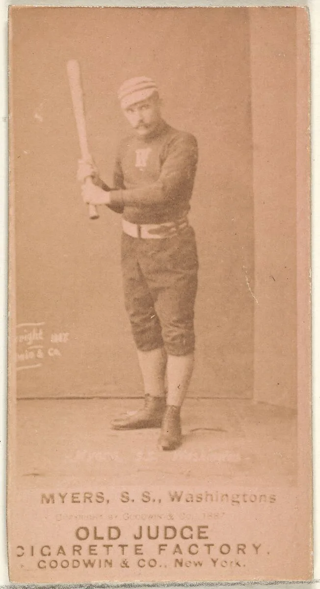 James Albert "Al" Myers, Shortstop, Washington Nationals, from the Old Judge series (N172) for Old Judge Cigarettes — Goodwin & Company