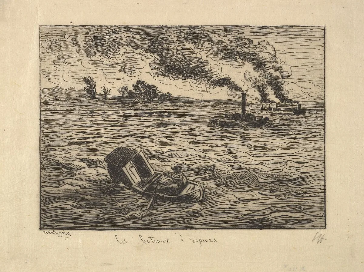 The Steam Boats — Charles-François Daubigny