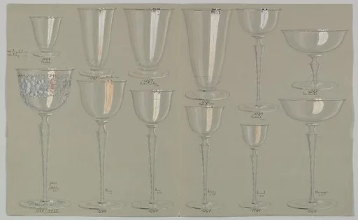 Designs for a Set of Glassware (12 pieces)