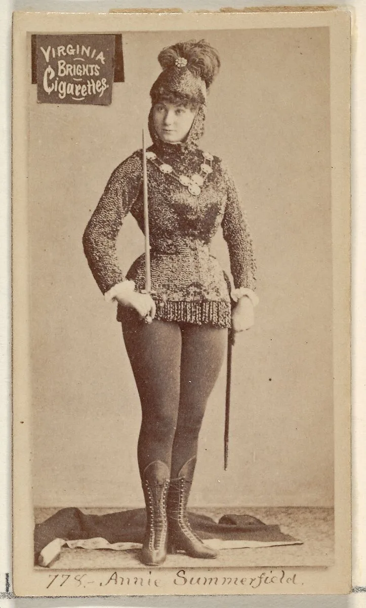 Card 778, Annie Summerfield, from the Actors and Actresses series (N45, Type 2) for Virginia Brights Cigarettes — Allen & Ginter