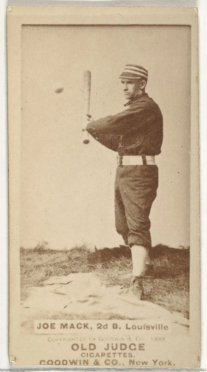 Joseph "Reddy" Mack, 2nd Base, Louisville Colonels, from the Old Judge series (N172) for Old Judge Cigarettes — Goodwin & Company