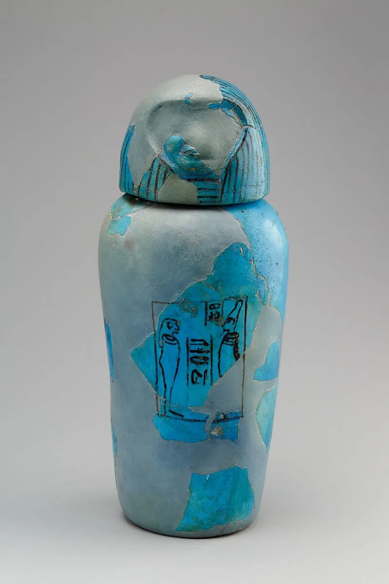 Canopic Jar with human headed lid, Imsety — Unknown