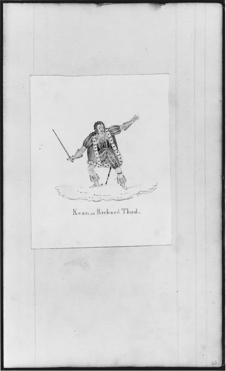 "Kean as Richard Third" (from Sketchbook) — John William Casilear
