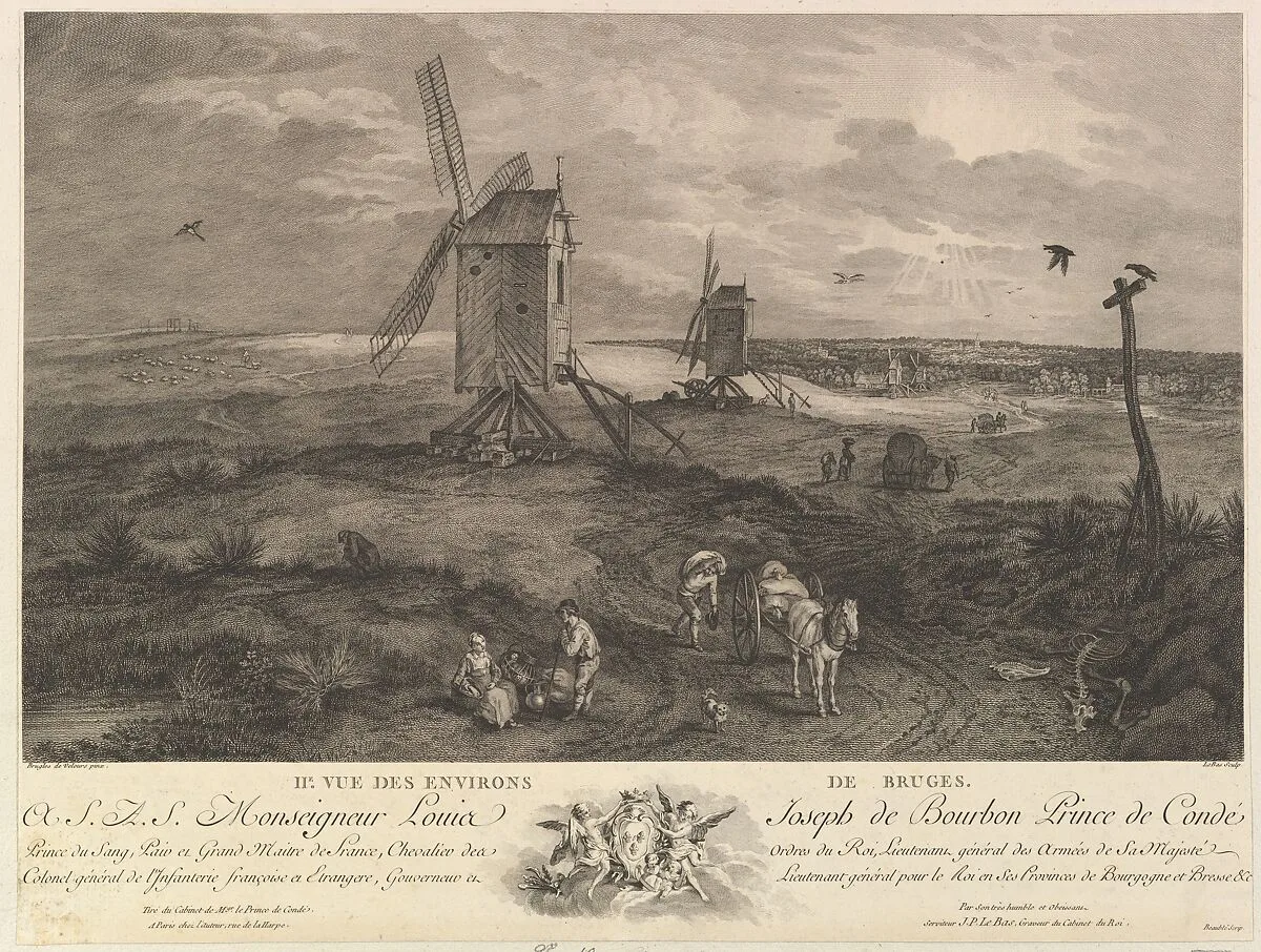 Second View of the Surroundings of Bruges (IIe. Vue des environs de Bruges) — Jacques Philippe Le Bas|Jan Brueghel the Elder