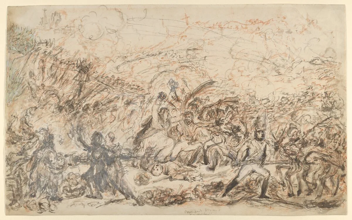 Spanish Patriots Attacking the French Banditti – Loyal Britons Lending a Lift — James Gillray