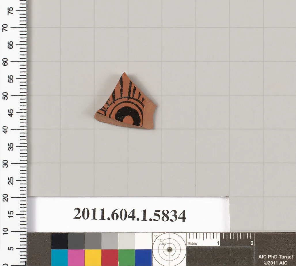 Terracotta fragment of a kylix: eye-cup (drinking cup) — Unknown