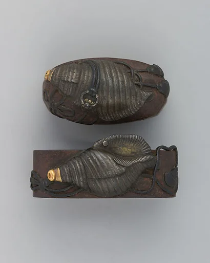 Sword-Hilt Collar and Pommel (Fuchigashira)
