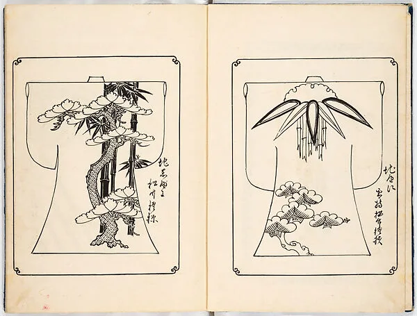 元禄雛形|Kosode designs from the Genroku era — Unknown