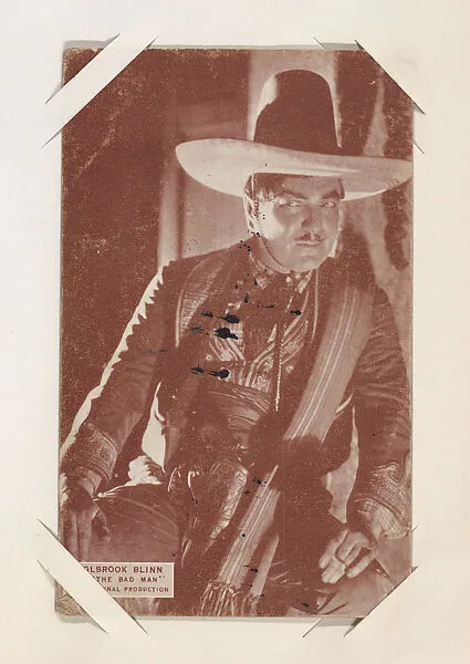 Holbrook Blinn in "The Bad Man" from Western Stars or Scenes Exhibit Cards series (W412) — Unknown