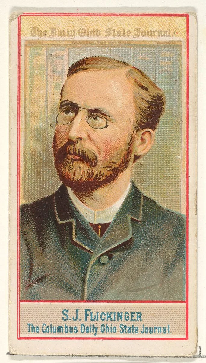 S.J. Flickinger, The Columbus Daily Ohio State Journal, from the American Editors series (N1) for Allen & Ginter Cigarettes Brands — Allen & Ginter