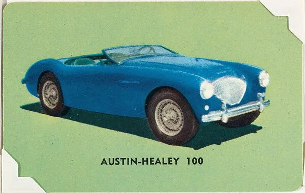No. 5, Austin-Healey 100, bakery insert card from the Sports Cars 1955 series (D72), issued by Mother's Cookies — Mother's Cookies