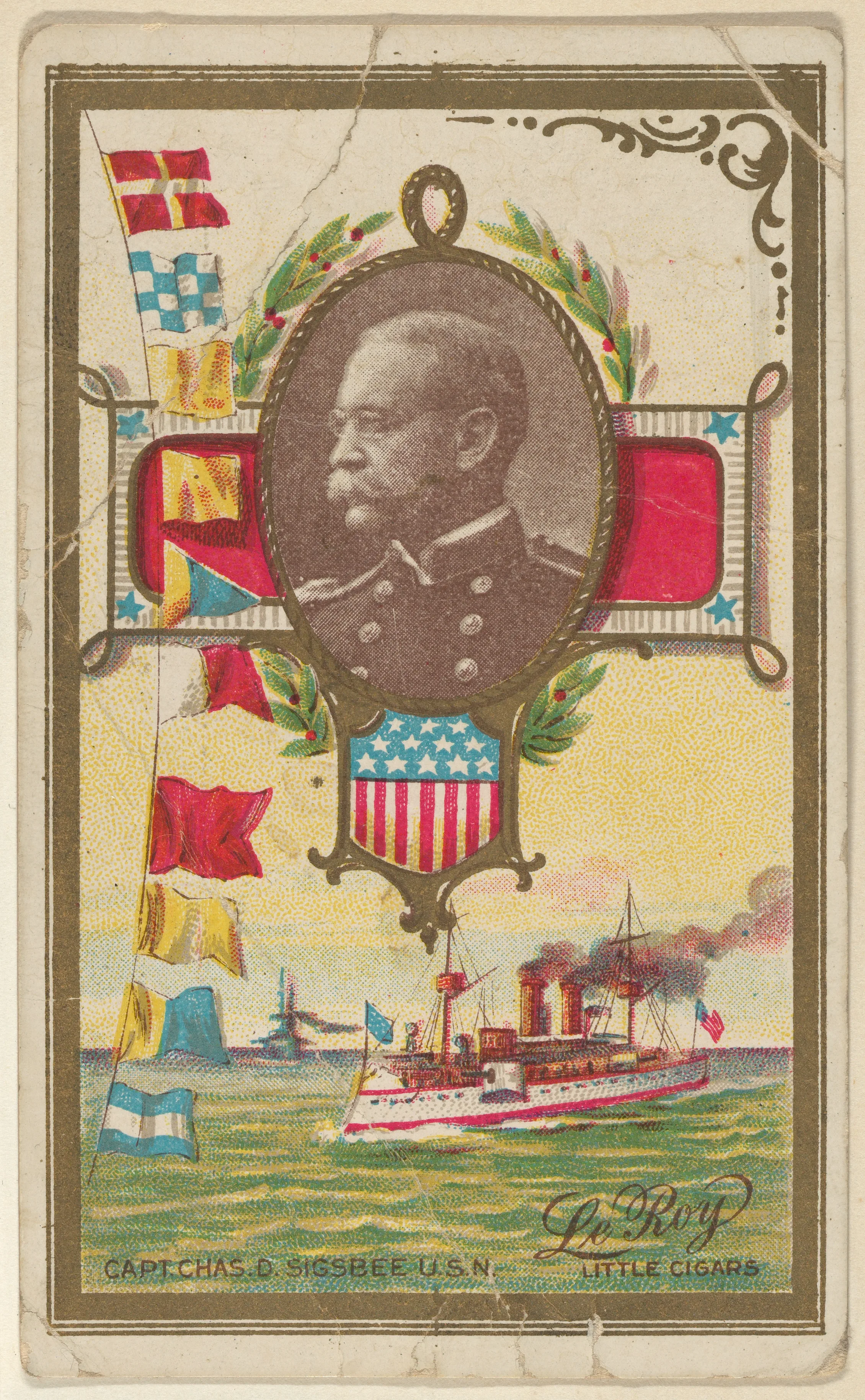 Captain Charles D. Sigsbee, U.S. Navy, from the "Generals" series (T63), issued by LeRoy Little Cigars — LeRoy Little Cigars