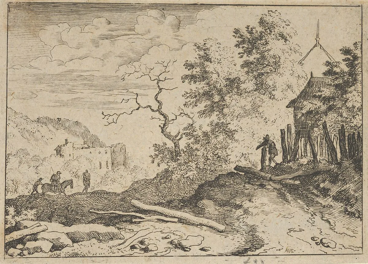 The Hut with the Ruinous Hedge — Allart van Everdingen