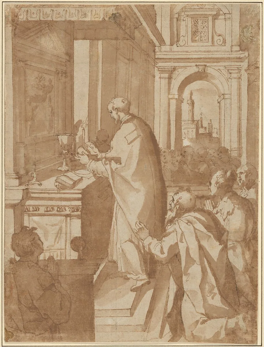 A Priest Celebrating Mass — Giorgio Picchi, the Younger