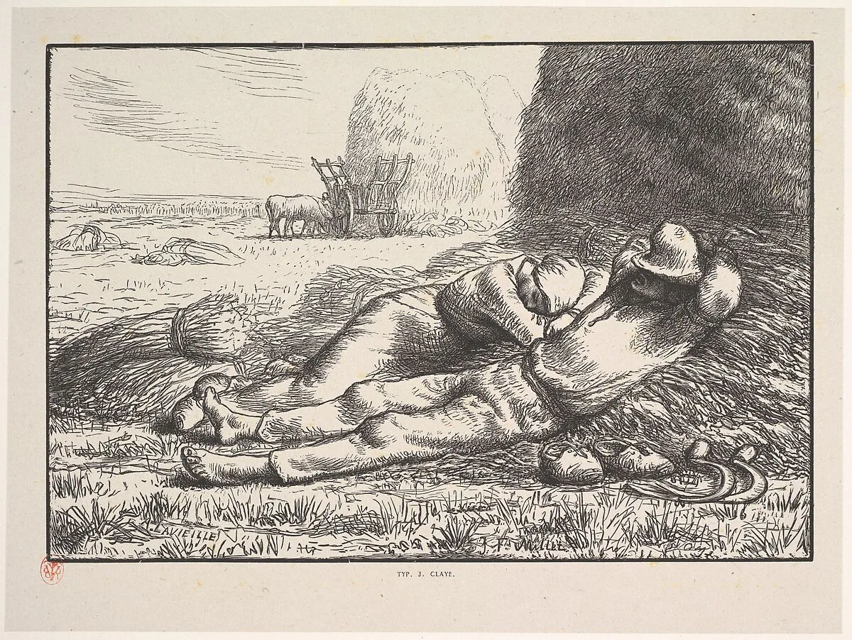 Mid-Day, from "Four Times of the Day" — Jean-François Millet|Jacques-Adrien Lavieille