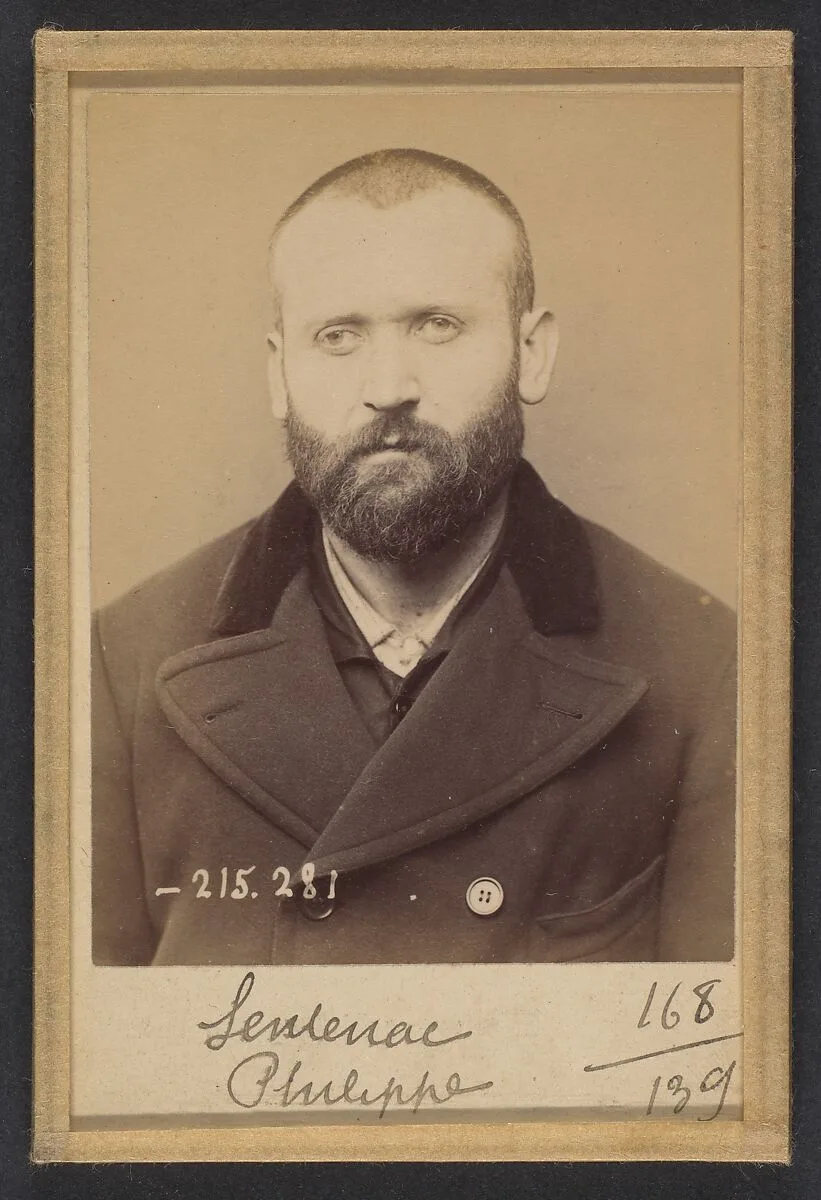 Sentenac. Phillipe. 36 ans, né à Soulan (Ariège). Menuisier. Anarchiste. 7/3/94. — Alphonse Bertillon