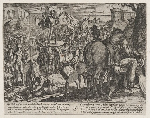 Plate 5: Bruno Appointed Leader of the Caninefates, from The War of the Romans Against the Batavians (Romanorvm et Batavorvm societas)