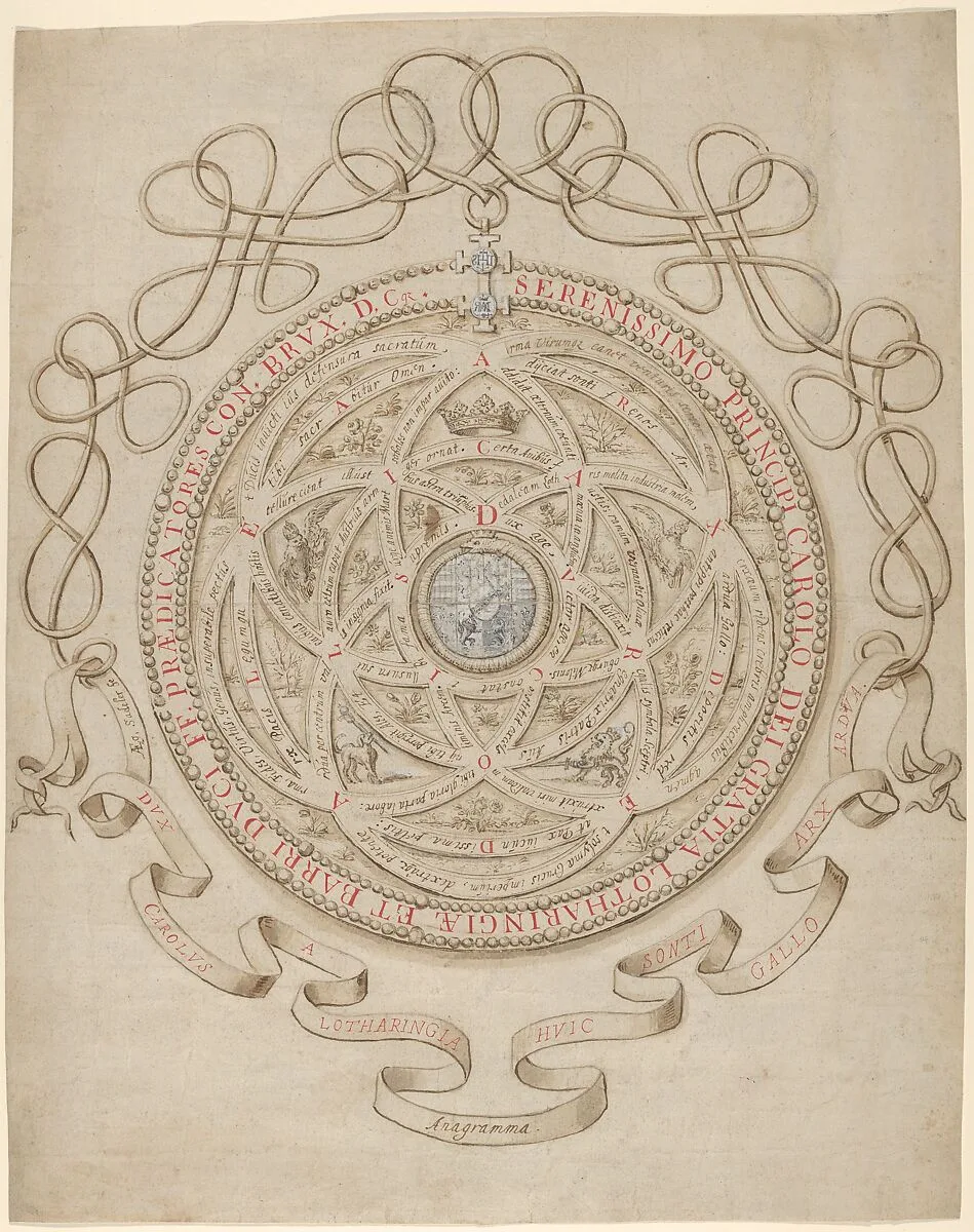 Anagram in Honor of Charles III, Duke of Lorraine and Bar — Aegidius Sadeler II