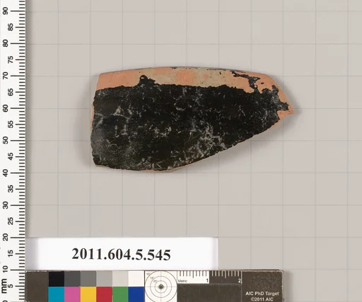 Terracotta rim fragment of a kylix (drinking cup)