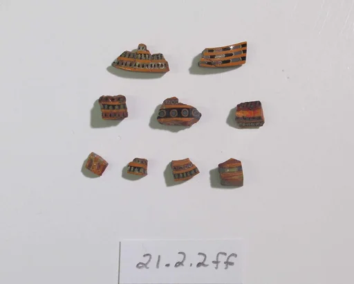 Inlay elements from shrine: broad collar fragments