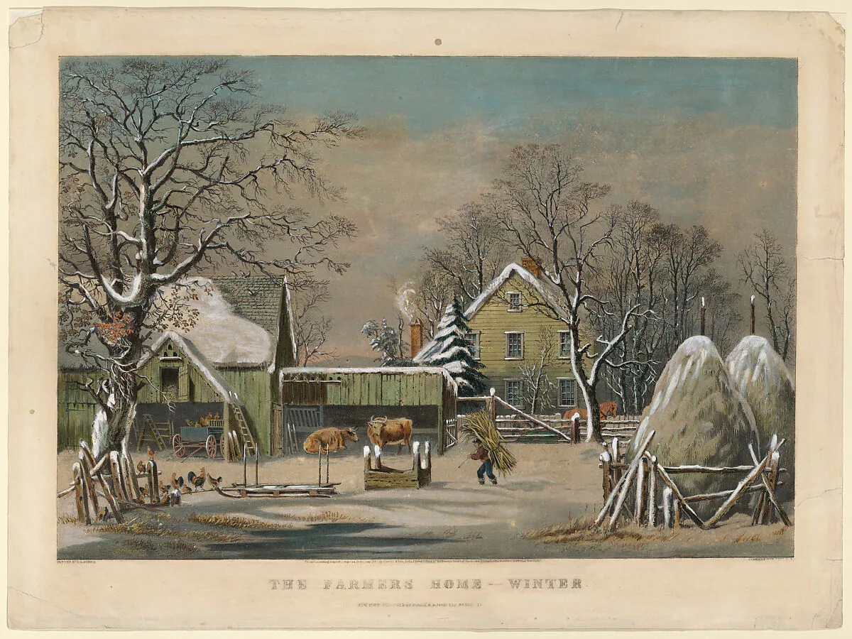 The Farmer's Home -- Winter — George Henry Durrie|Currier & Ives