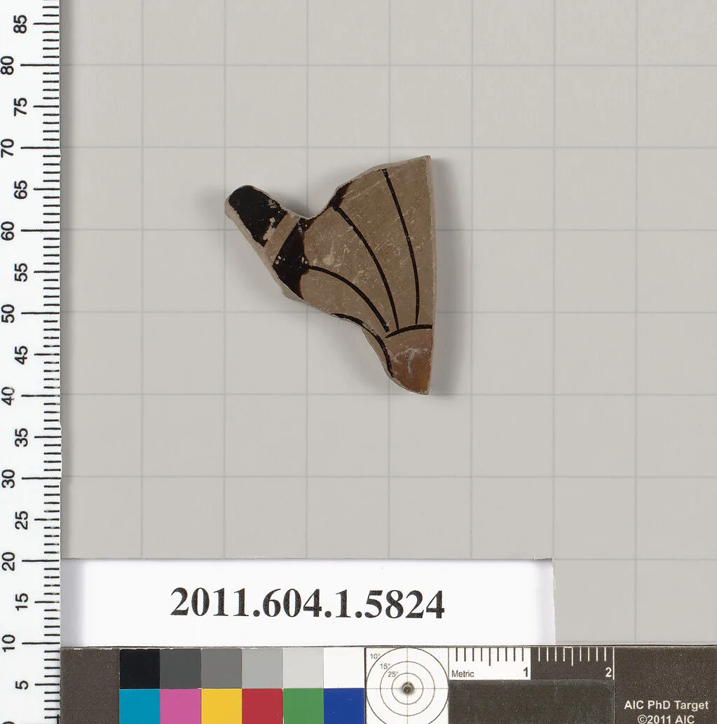 Terracotta fragment of a kylix: eye-cup (drinking cup) — Unknown