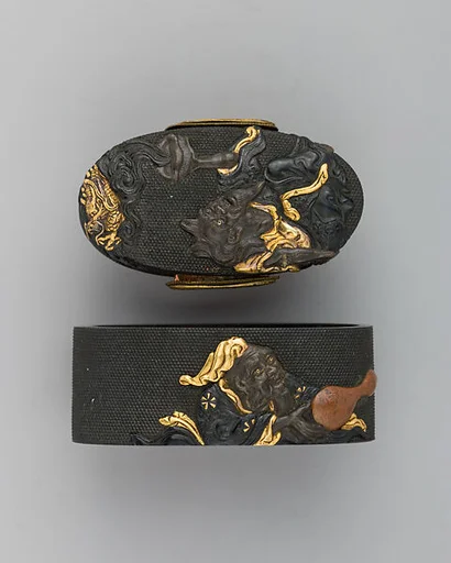 Sword-Hilt Collar and Pommel (Fuchigashira)