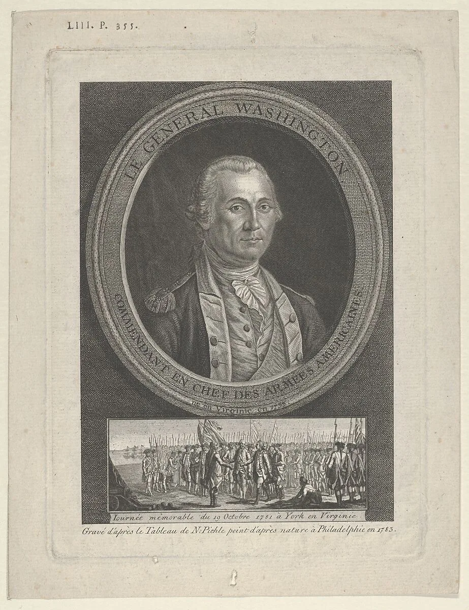 Le Général Washington, Commendant en Chef des Amées Americaines, né en Virginie en 1733 — George Washington|Charles Willson Peale