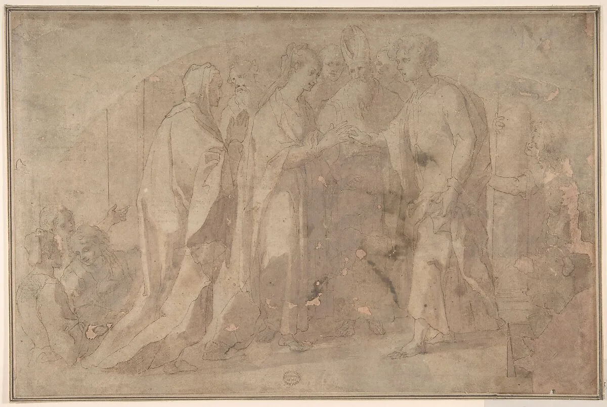 The Marriage of the Virgin (Lunette) — Giorgio Picchi, the Younger