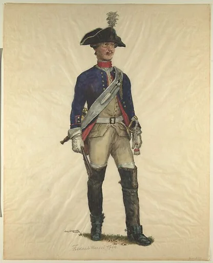 Prussian Military Costume: Field Artilleryman 1760