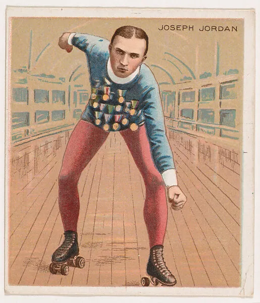 Joseph Jordan, Roller Skating, from Mecca & Hassan Champion Athlete and Prize Fighter collection, 1910 — Hassan Cigarettes