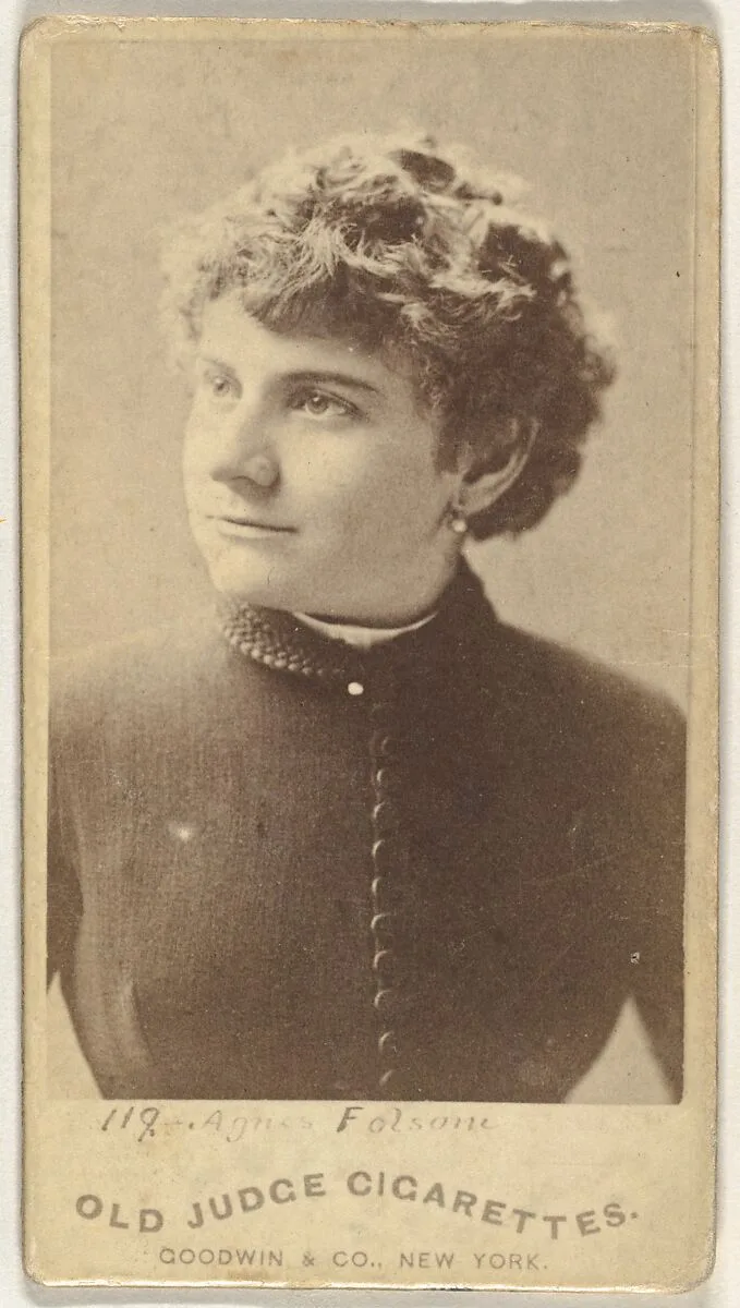 Agnes Folsom, from the Actors and Actresses series (N171) for Old Judge Cigarettes — Goodwin & Company