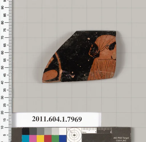 Terracotta rim fragment of a kylix (drinking cup)