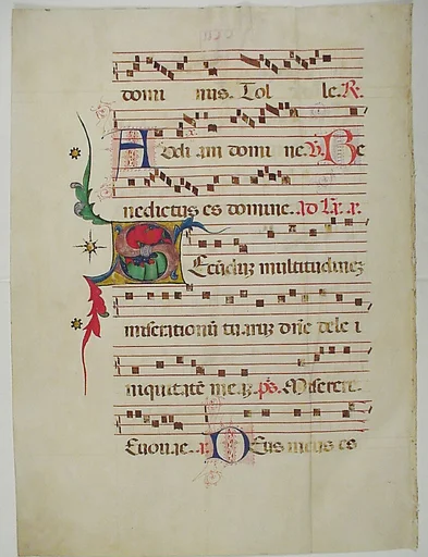 Manuscript Leaf with Initial S, from an Antiphonary