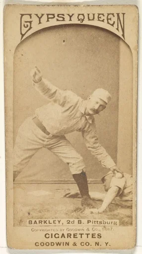 Sam Barkley, 2nd Base, Pittsburgh, from the Old Judge series (N172) for Old Judge and Gypsy Queen Cigarettes
