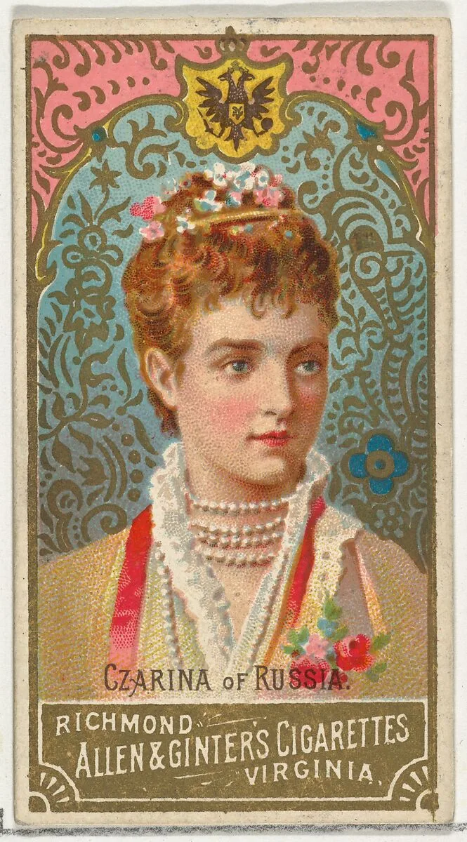 Czarina of Russia, from World's Sovereigns series (N34) for Allen & Ginter Cigarettes — Allen & Ginter