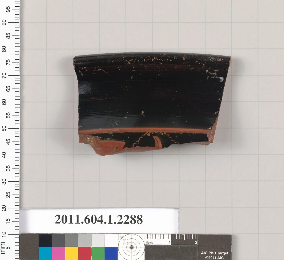Terracotta rim fragment of a kylix (drinking cup) — Unknown