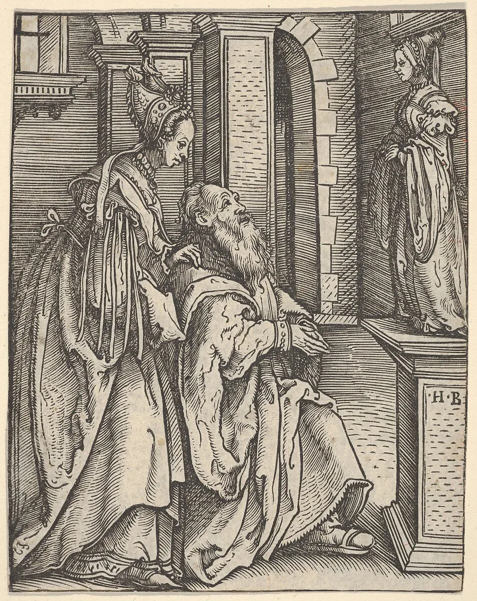 Solomon Adoring the Idols, from Women's Wile (Weiberlisten) — Hans Burgkmair|Jost de Negker