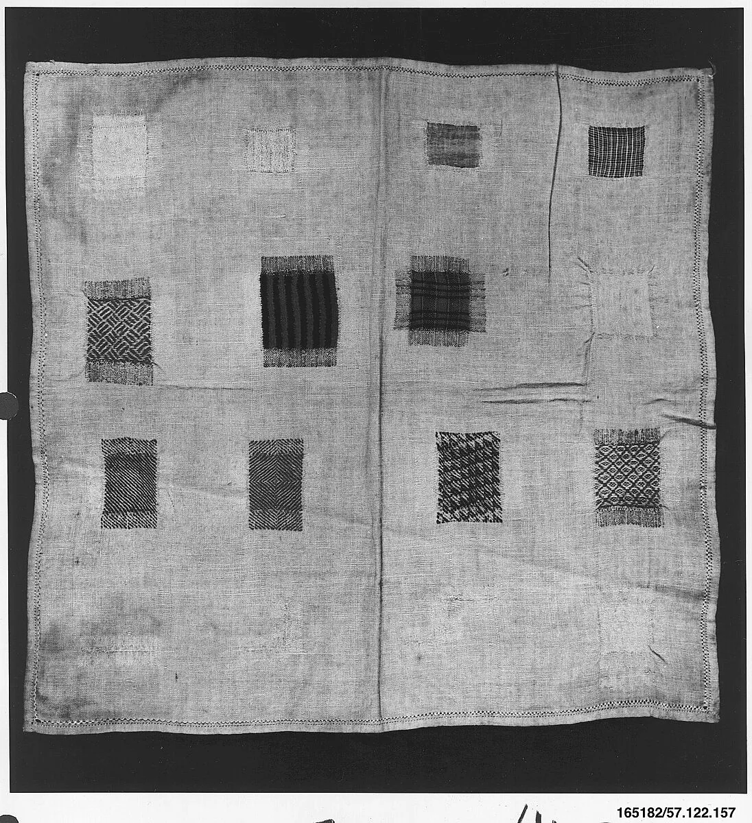Embroidered darning sampler — Unknown
