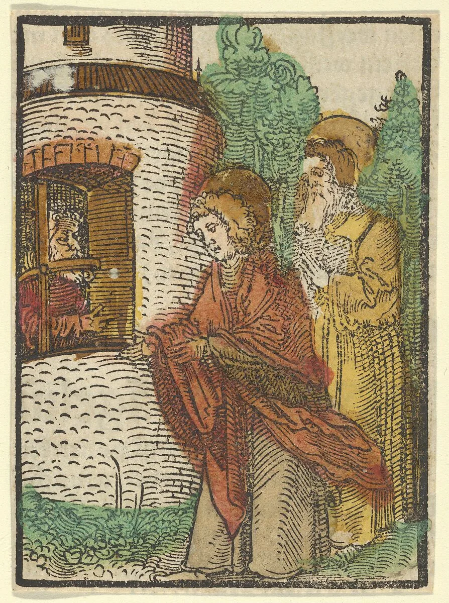 St. John in Prison, from Das Plenarium — Hans Schäufelein|Adam Petri