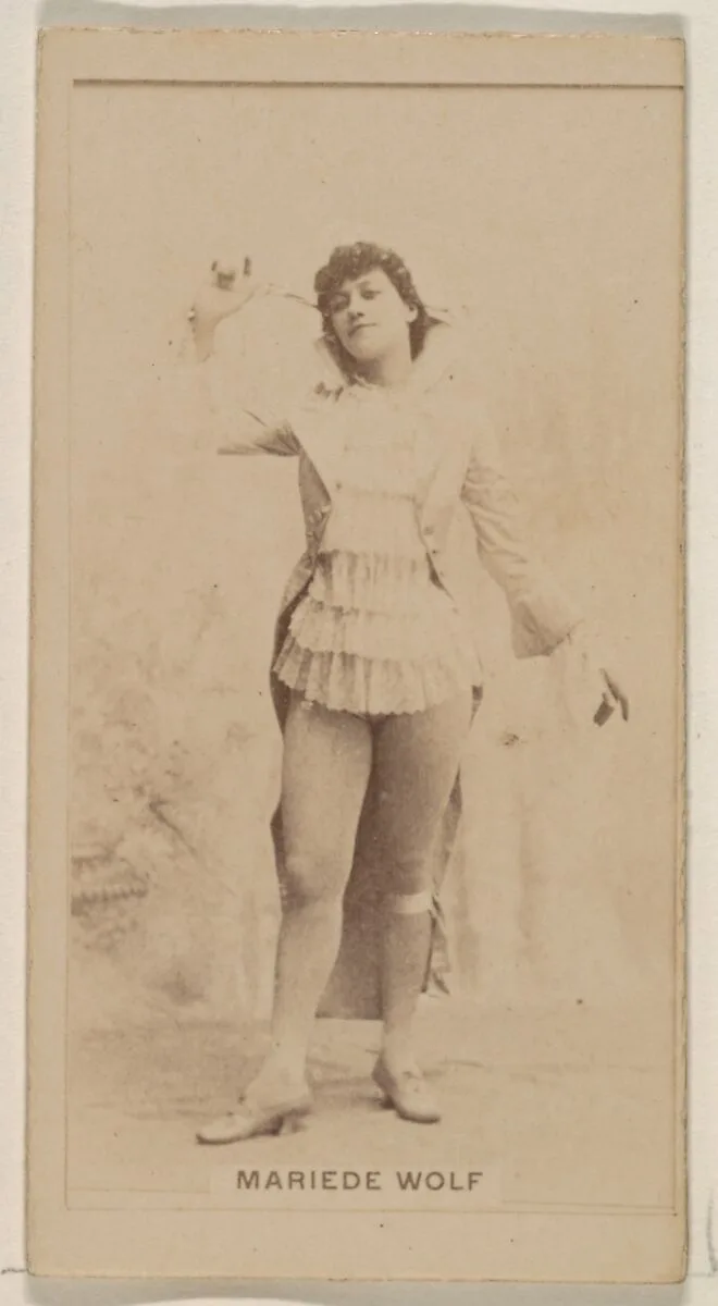 Mariede Wolf, from the Actresses series (N245) issued by Kinney Brothers to promote Sweet Caporal Cigarettes — Kinney Brothers Tobacco Company
