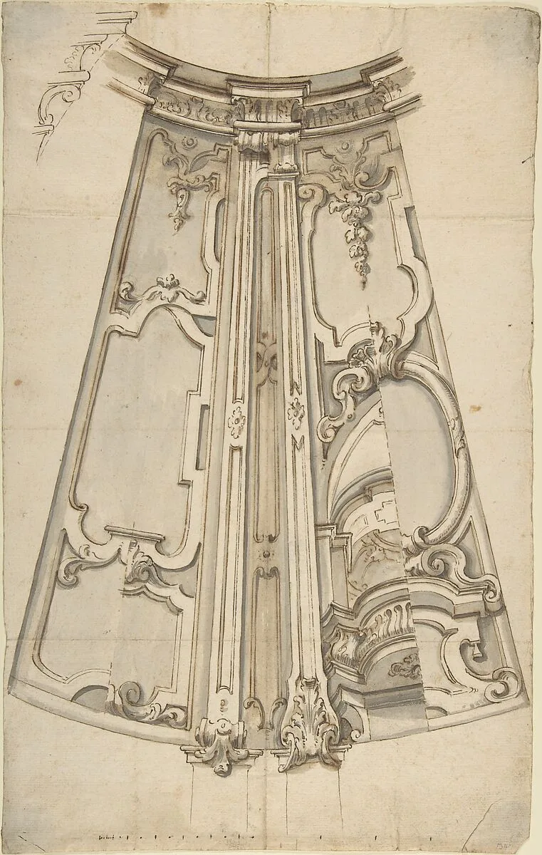 Design for the Ornamentation of a Section of a Ceiling — Anonymous, Italian, Piedmontese, 18th century