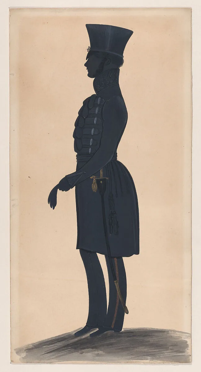 Colonel H.J. Daniell, full length to the left — George Angelo Crowhurst