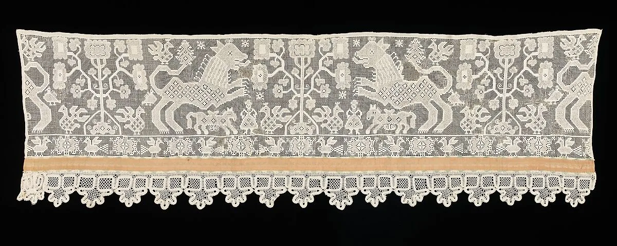 Bed curtain border — Unknown