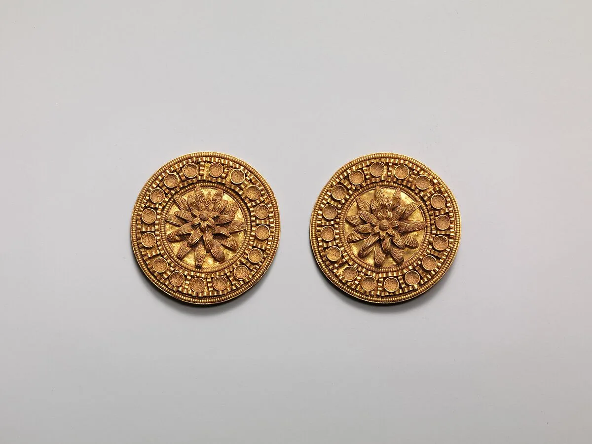 Earring disks — Unknown