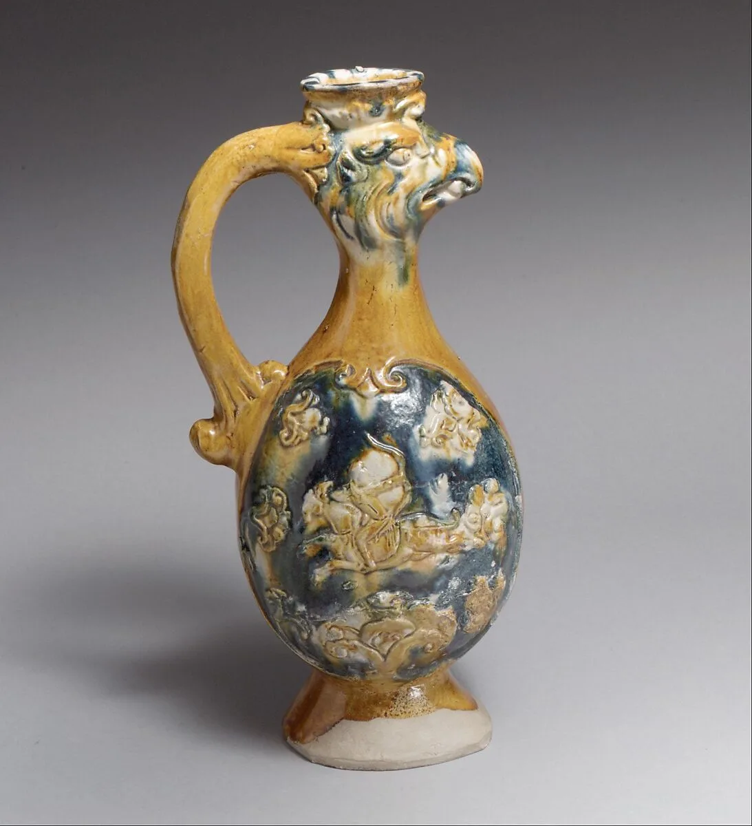 唐 三彩陶鳯頭壶|Phoenix headed amphora — Unknown
